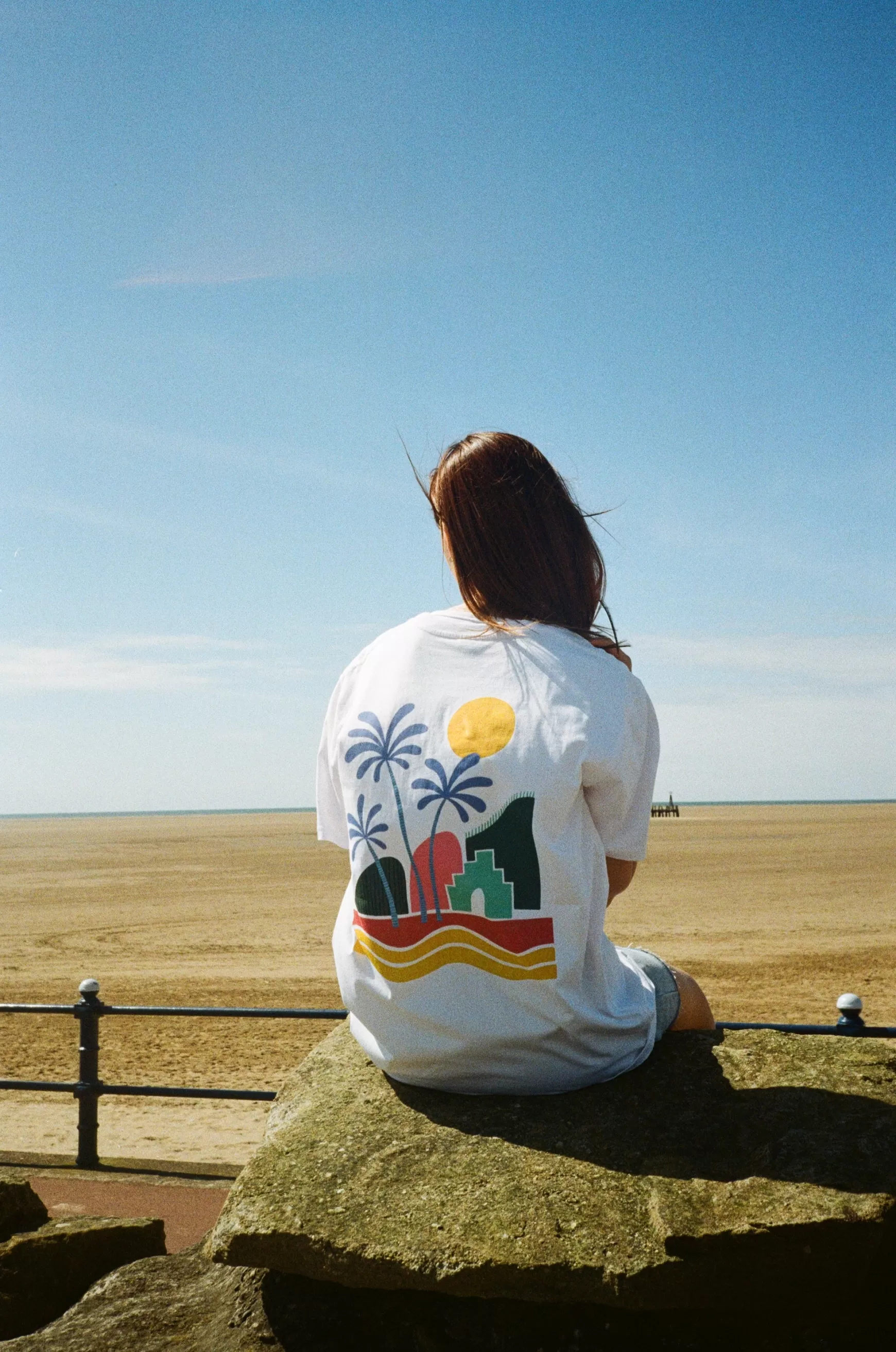 Seasonal Hero 'Palms' Tee - White Hot