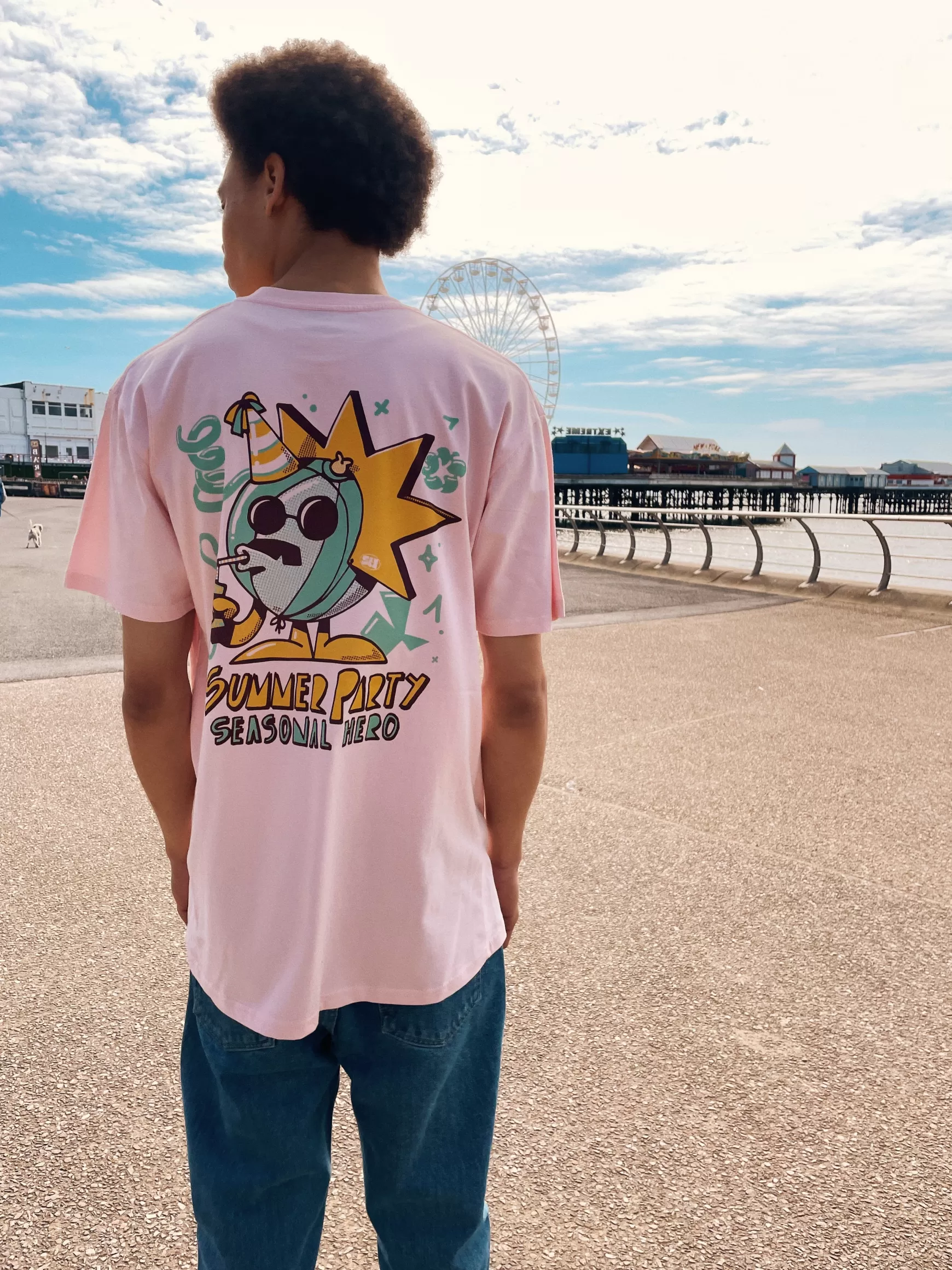 Seasonal Hero 'summer Party' Tee - Pink Outlet