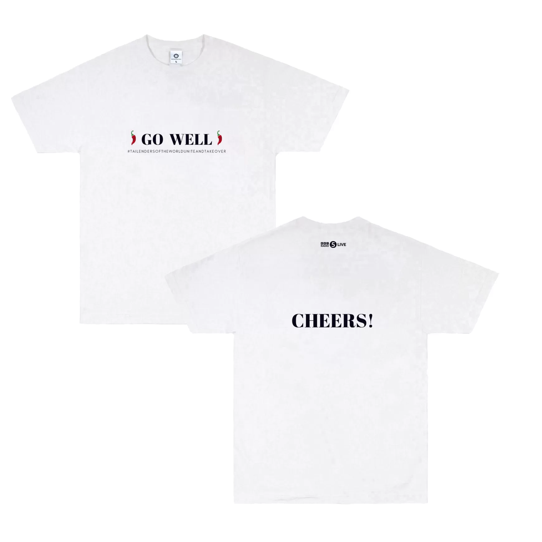 Tailenders 'Go Well' Tee - Black / White Fashion