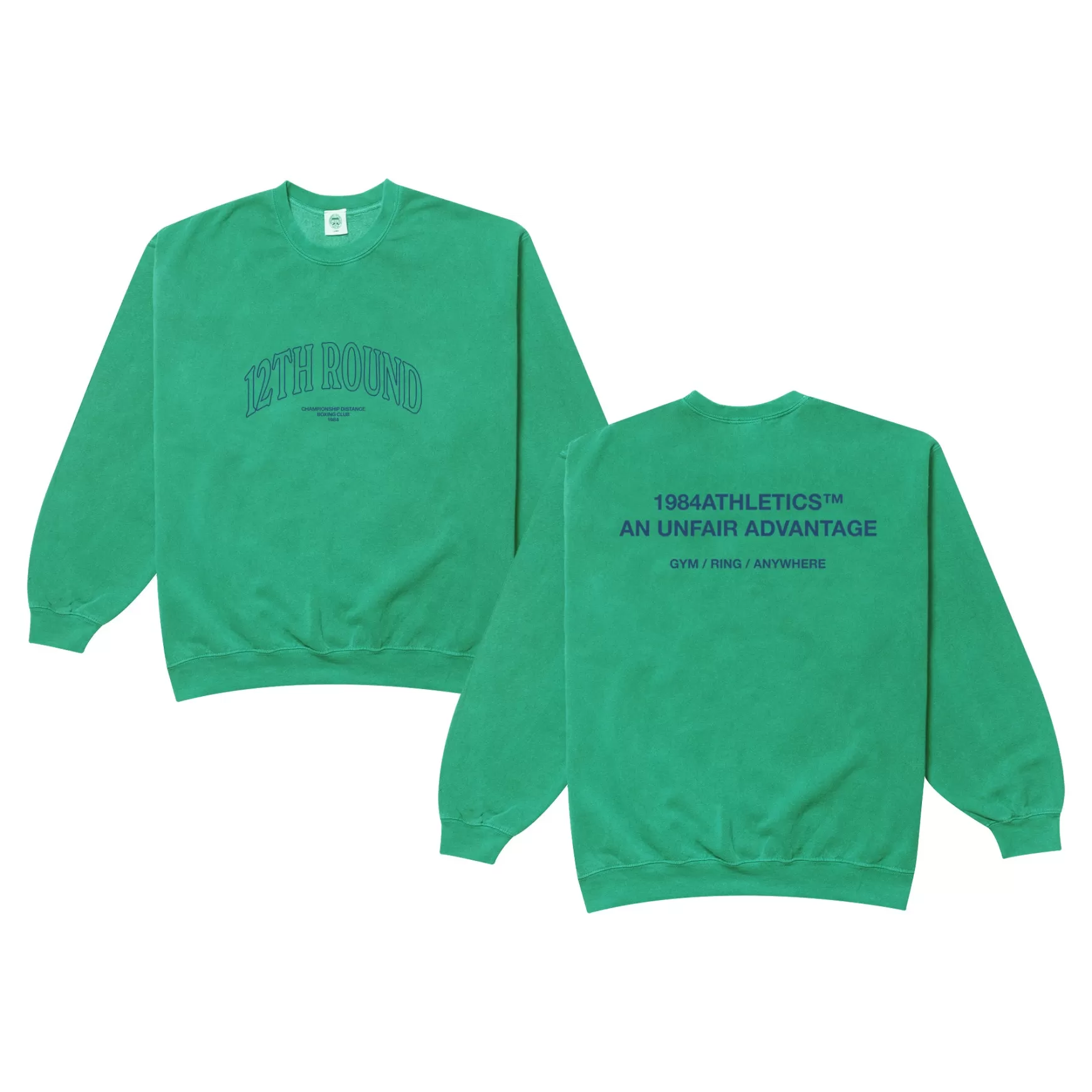 Vice 84 '12Th Round' Vintage Washed Sweater - Emerald New