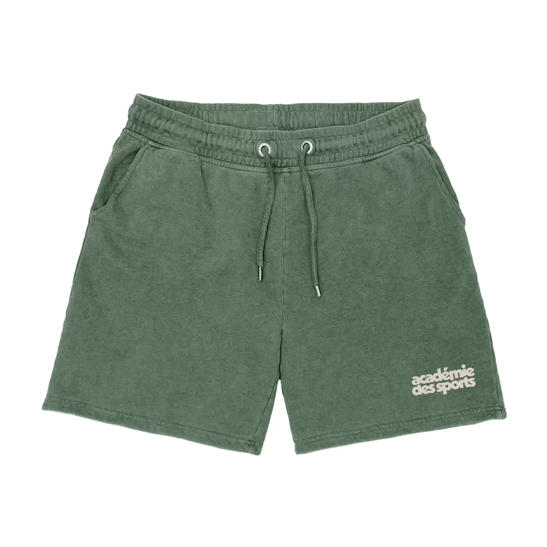 Vice 84 'Academie Des Sports' Vintage Washed Shorts - Khaki Clearance