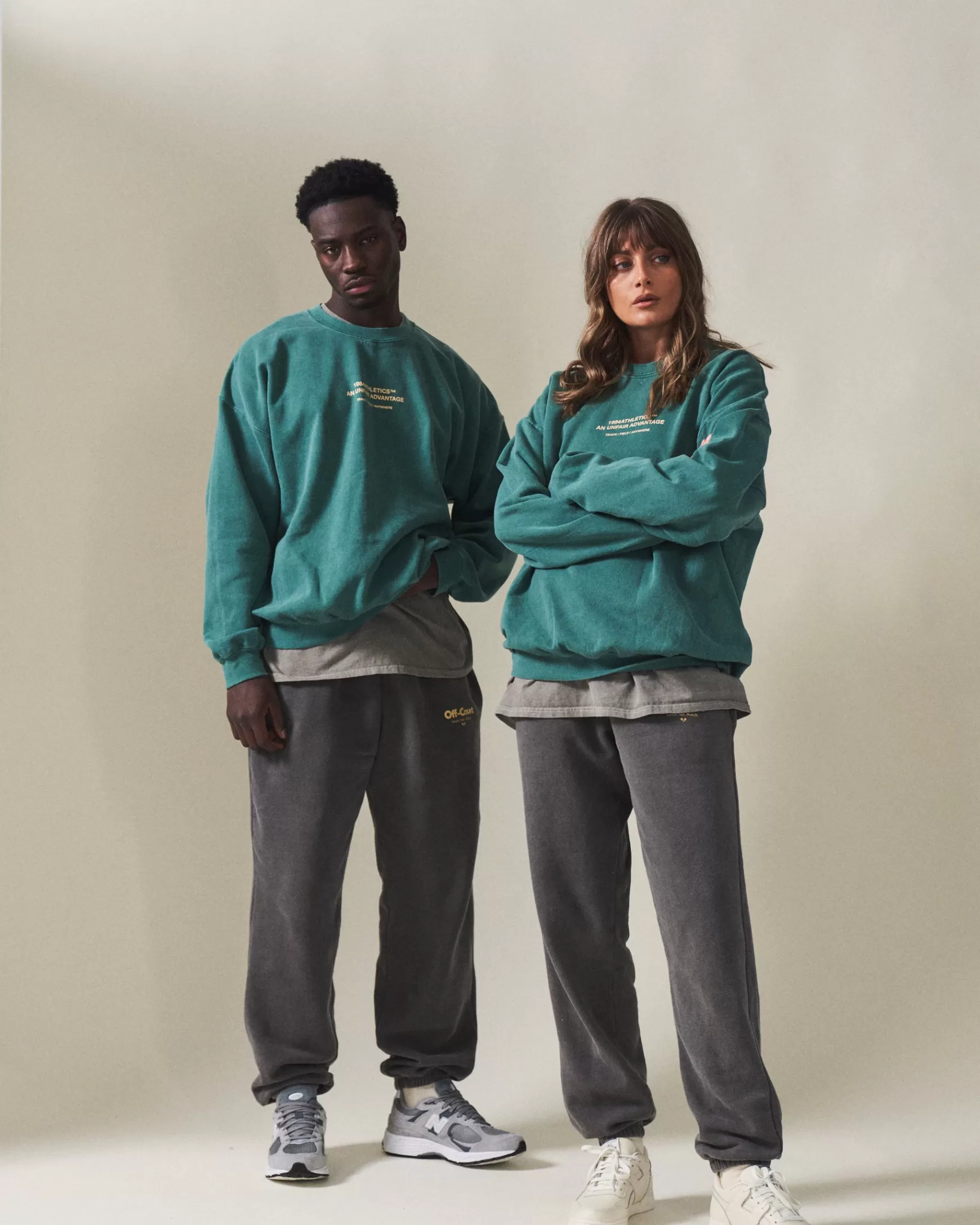 Vice 84 'Athletics' Vintage Washed Sweater - Emerald Green Shop