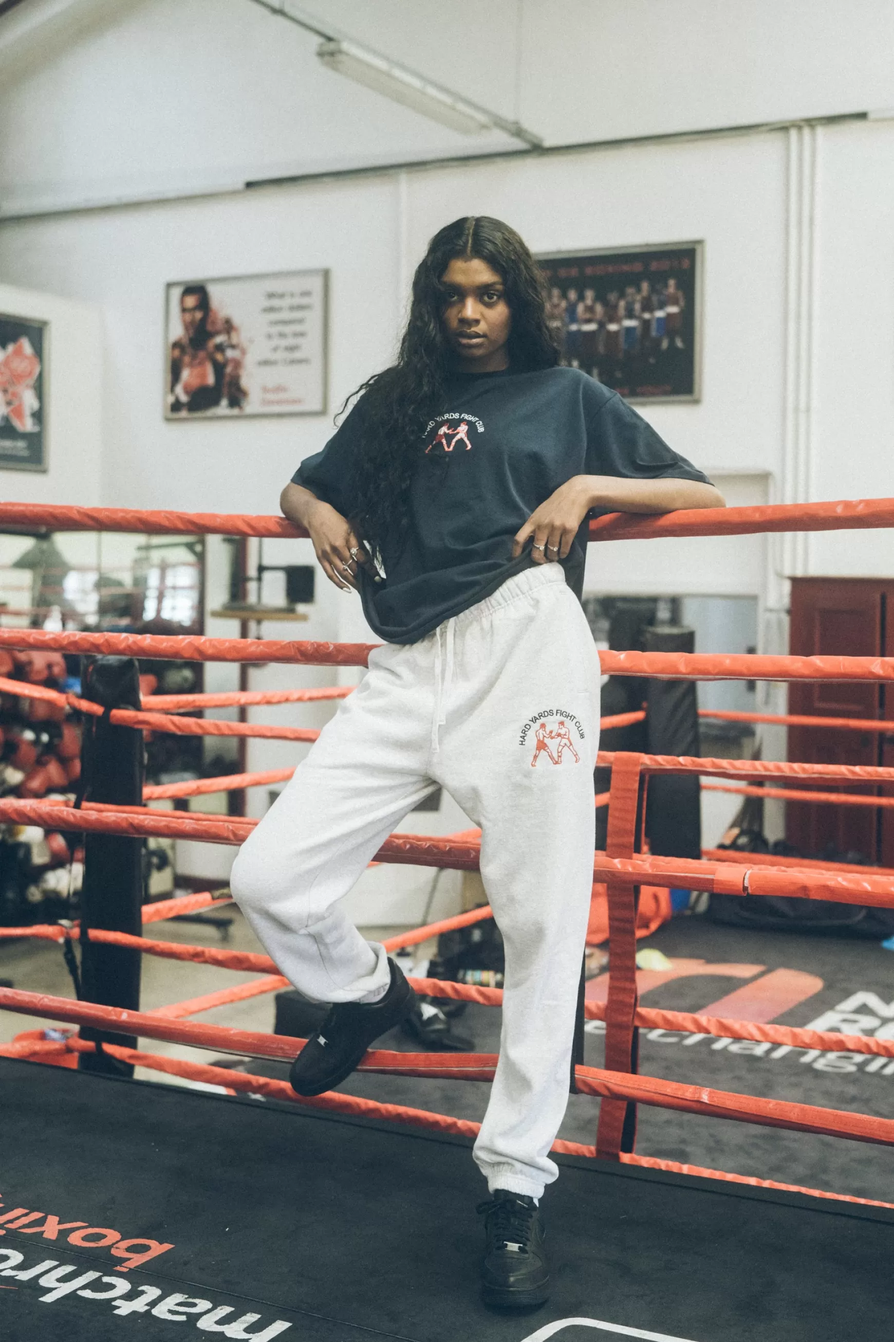 Vice 84 'Hard Yards Fight Club' Embroidered Joggers - Ash Outlet