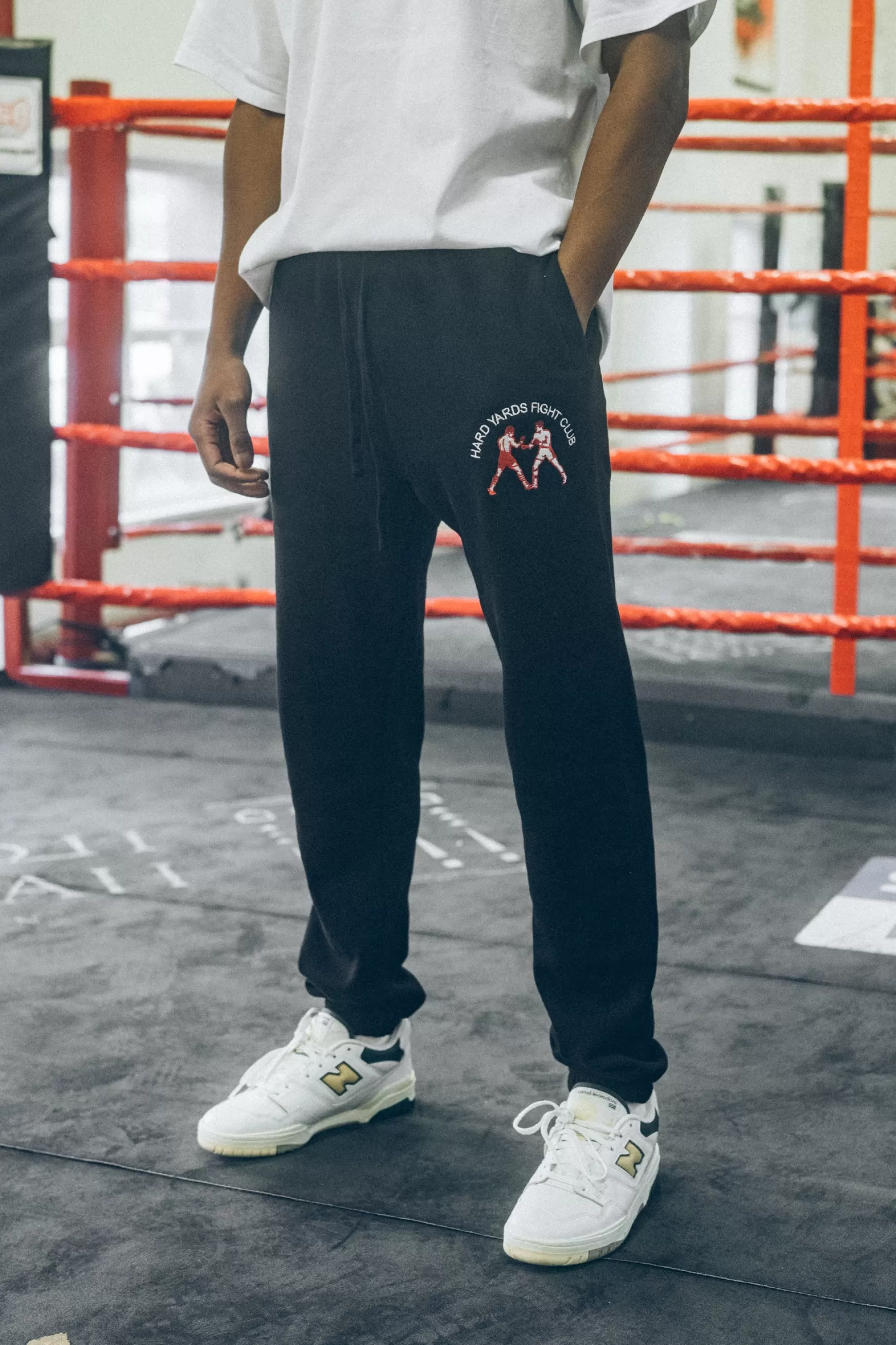 Vice 84 'Hard Yards Fight Club' Embroidered Joggers - Black New