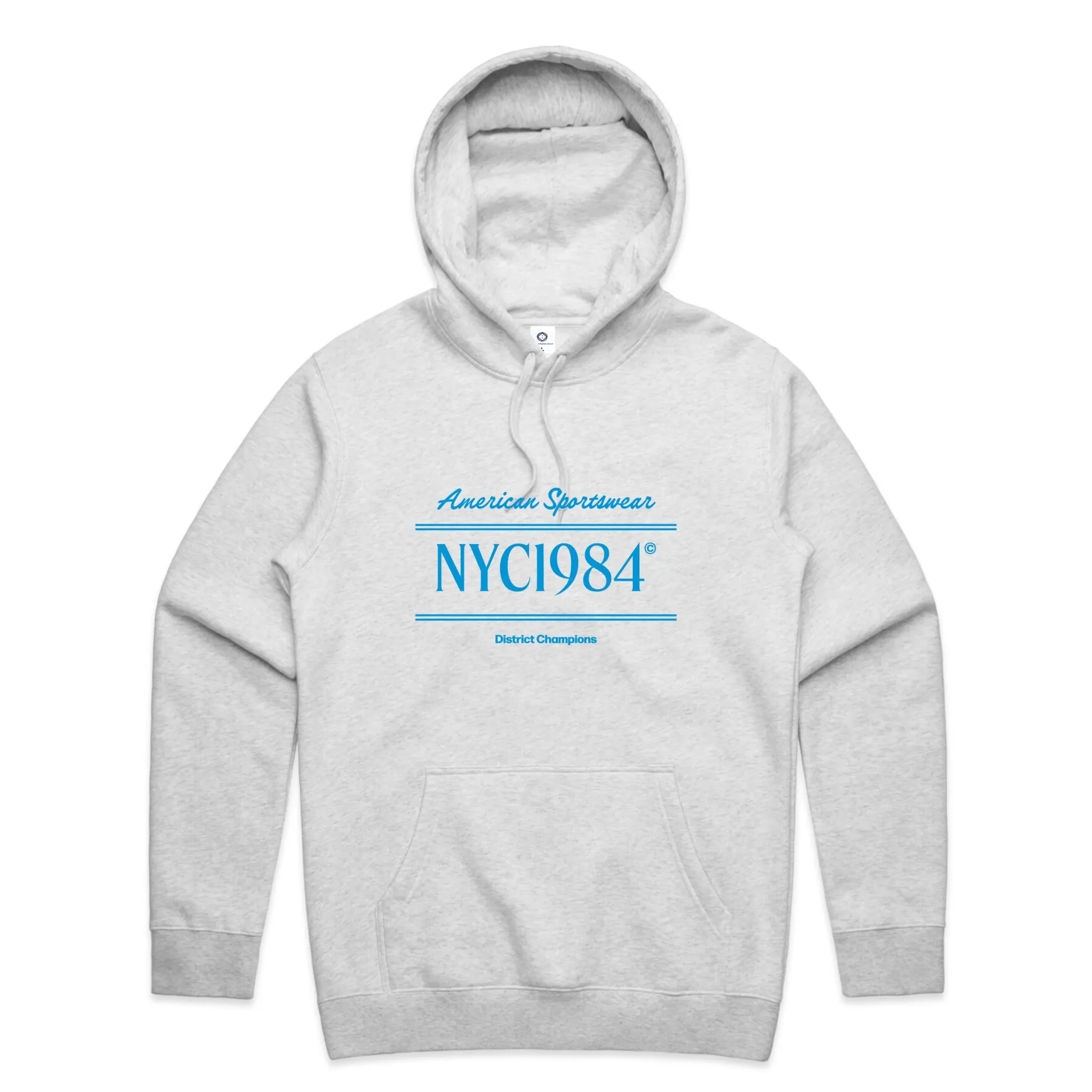 Vice 84 'Nyc Sports' Embroidered Hoodie - Ash Grey Best