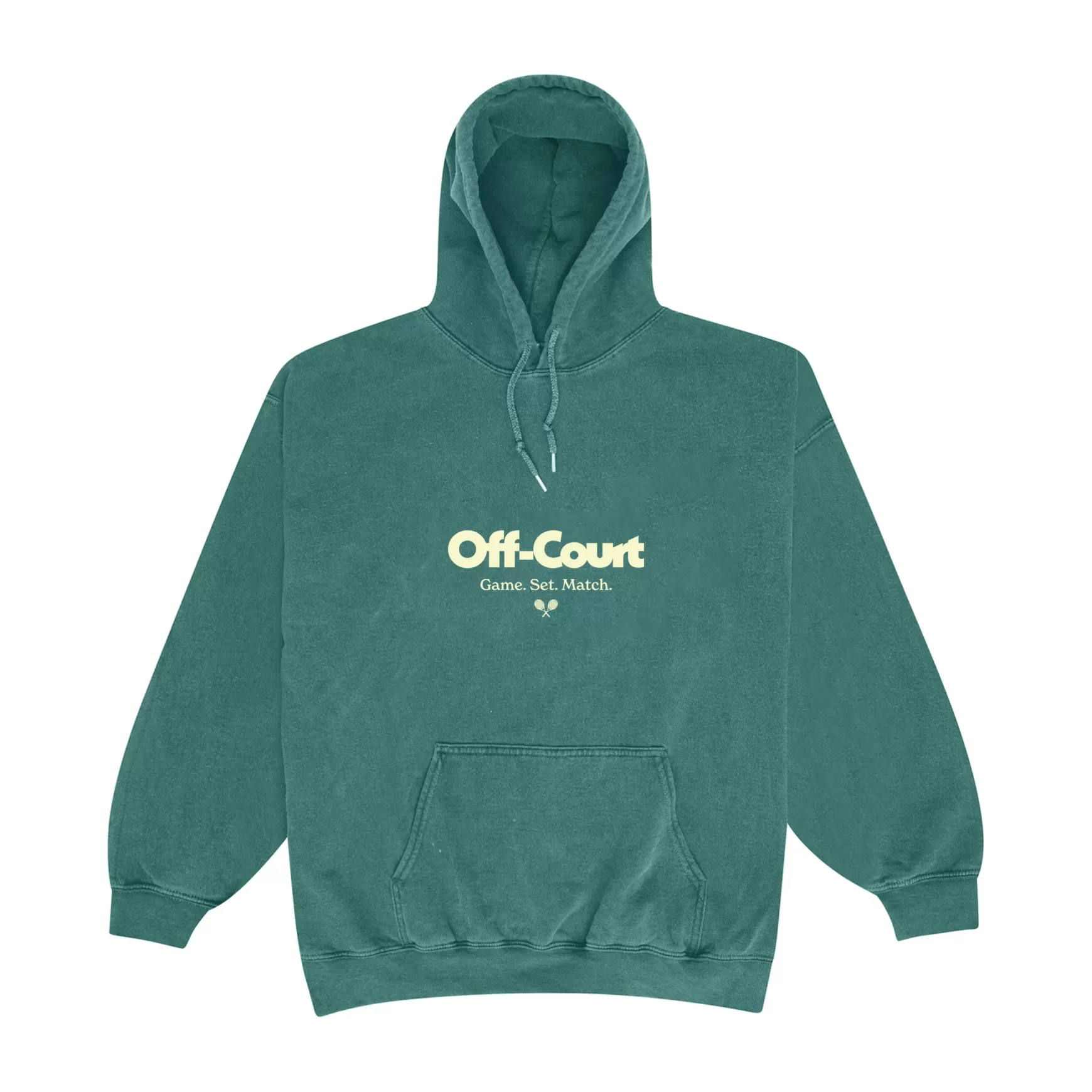 Vice 84 'Off-Court Gsm' Vintage Washed Hoodie - Forest Discount