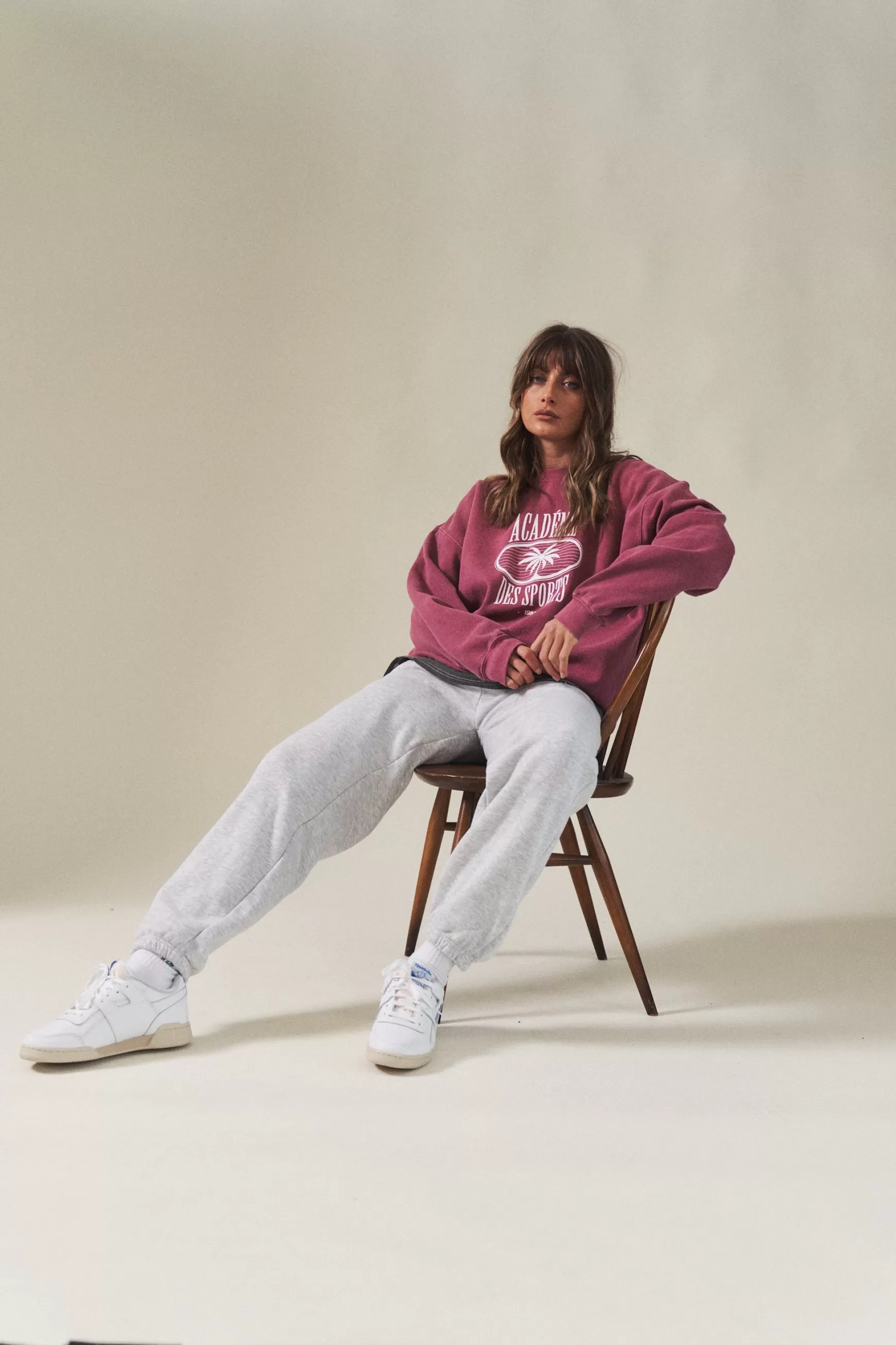 Vice 84 'Palms' Vintage Washed Sweater - Cranberry Sale