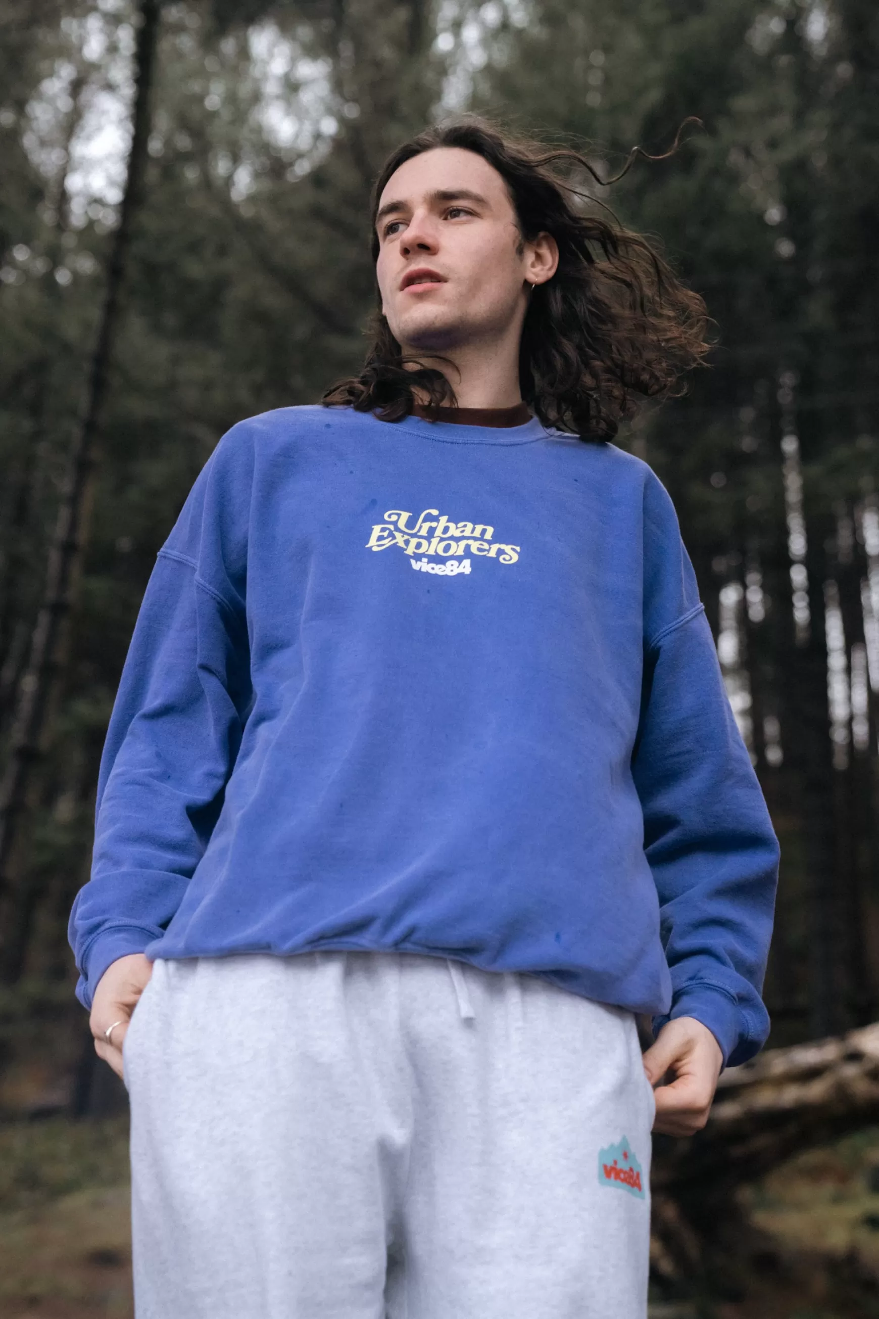 Vice 84 'Rambler' Vintage Washed Sweatshirt - Purple Store