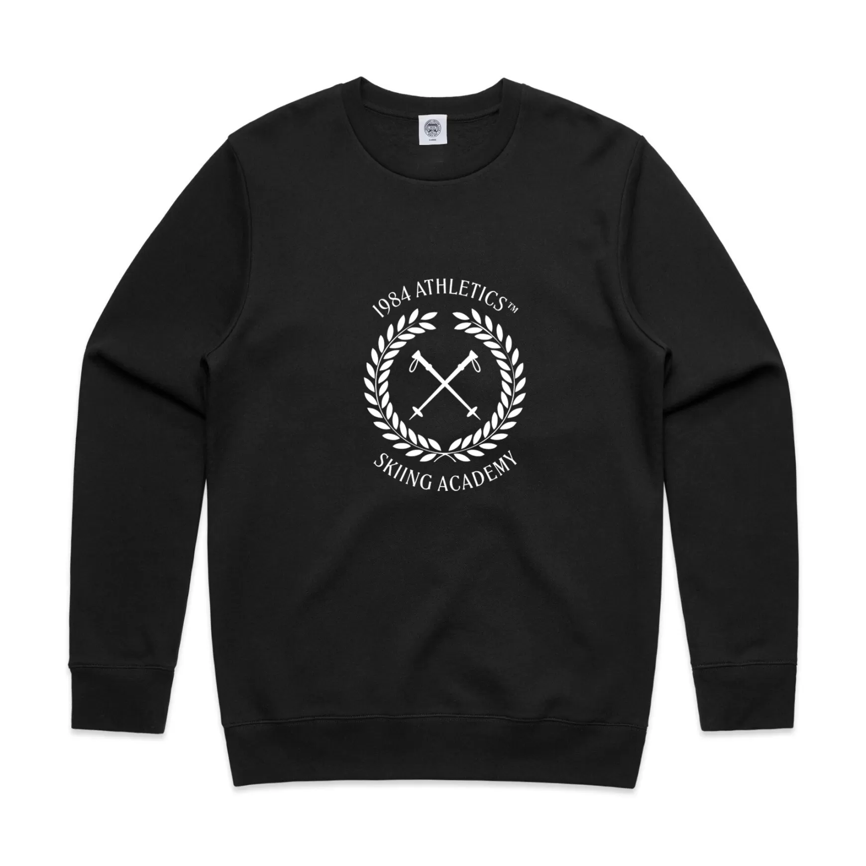 Vice 84 'ski Academy' Crew Sweater - Black Store