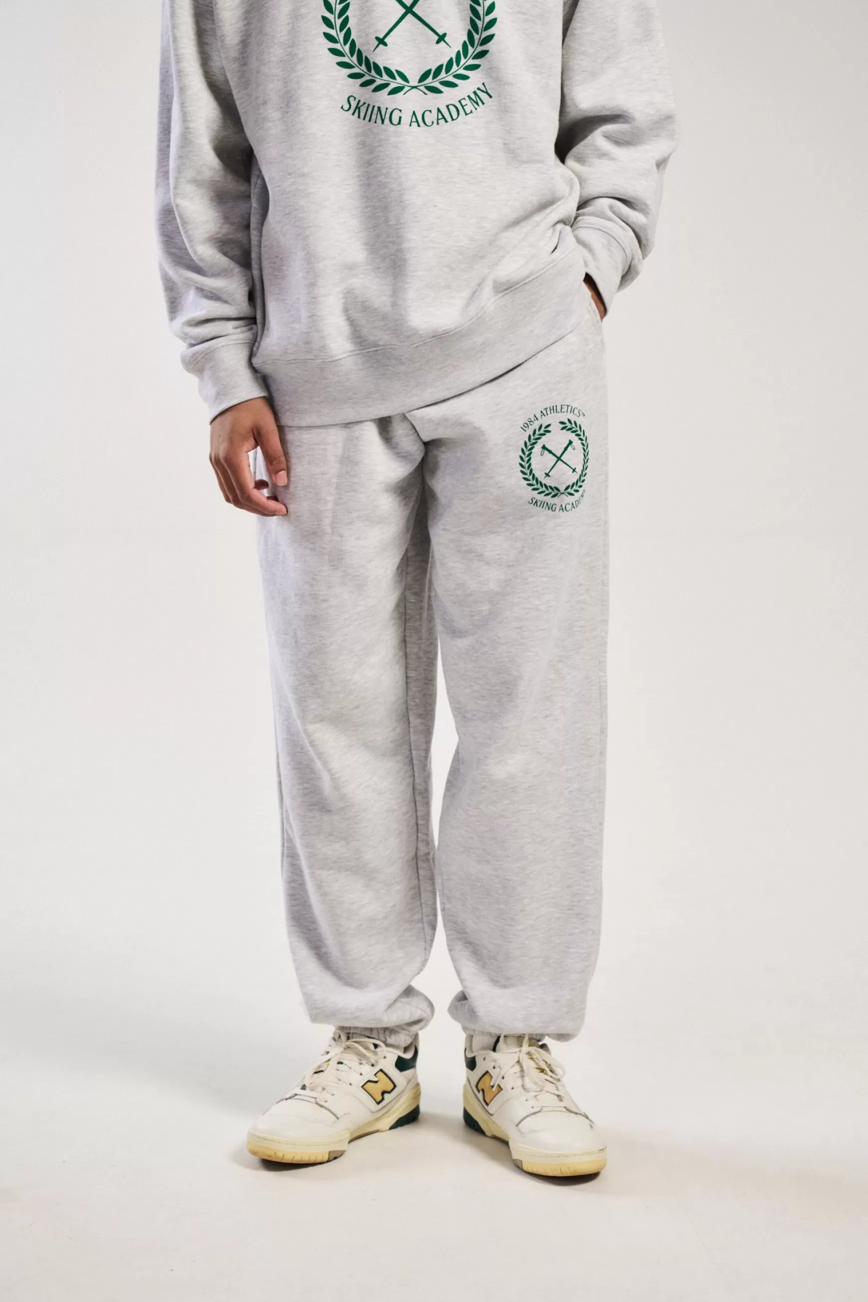 Vice 84 'ski Academy' Joggers - Ash Grey Shop