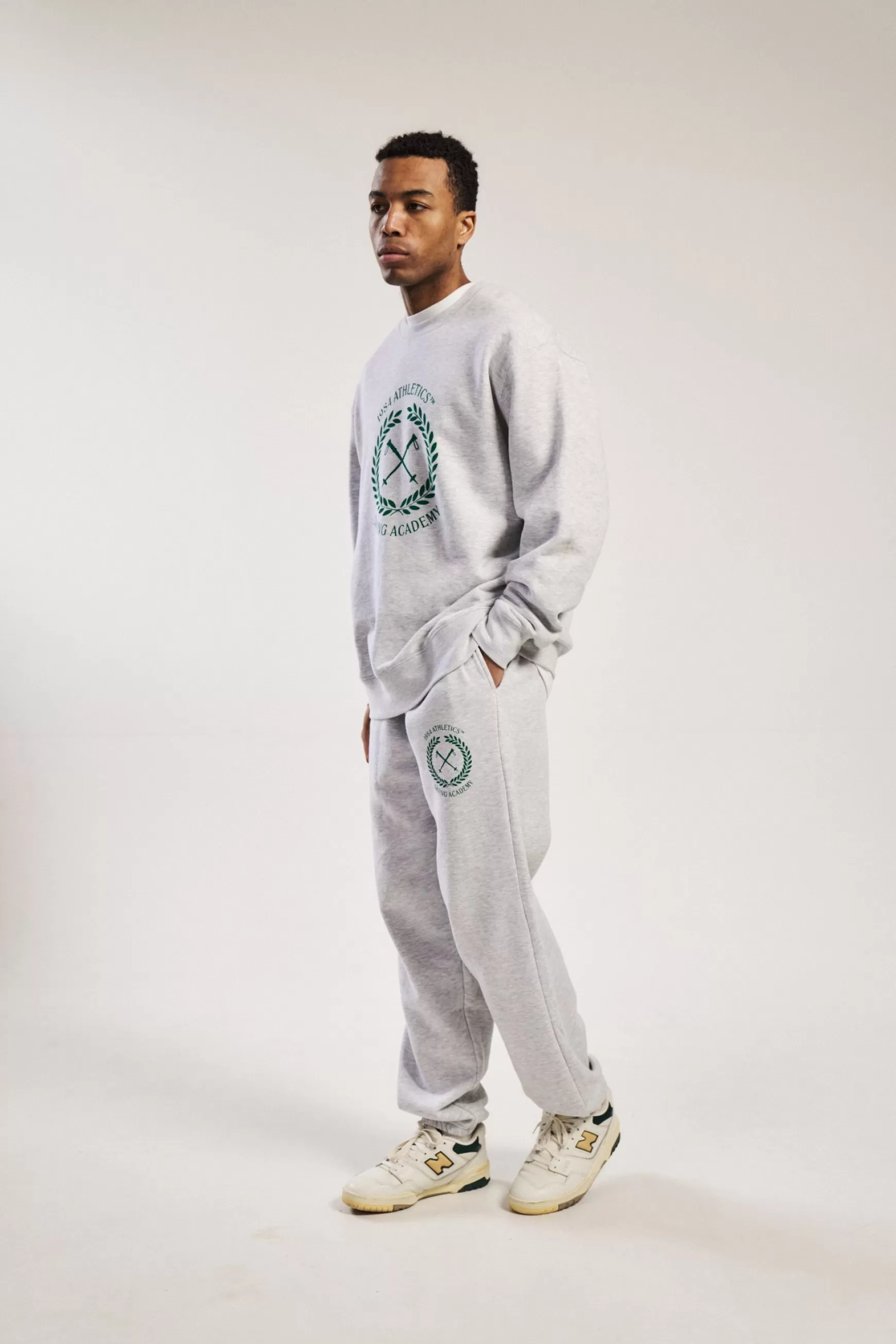 Vice 84 'ski Academy' Joggers - Ash Grey Shop