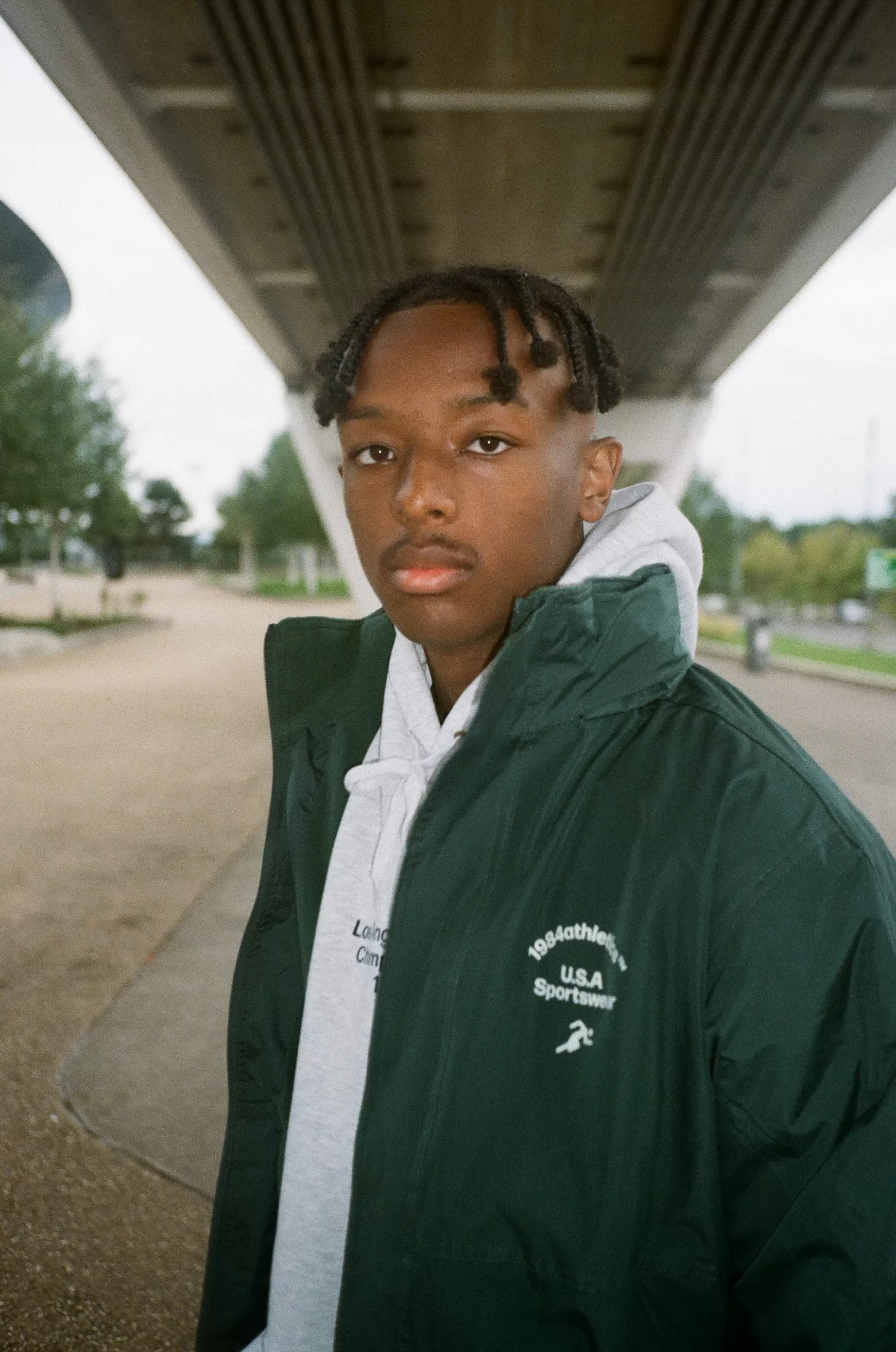 Vice 84 'sports Runner' Retro Jacket - Bottle Green Sale