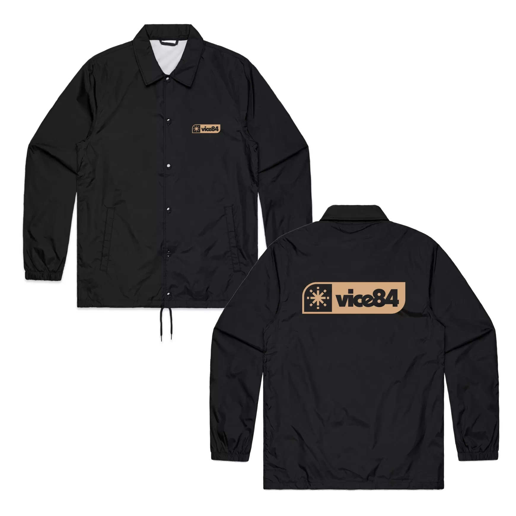 Vice 84 'Woodland' Coach Jacket - Black Shop